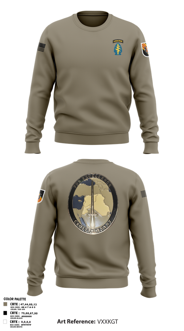 Crew Neck Sweatshirt, 5th Special Forces Group, , Teamtime, Team time, sublimation, custom sports apparel, team uniforms, spirit wear, spiritwear, sports uniforms, custom shirts, team store, custom team store, fundraiser sports, apparel fundraiser