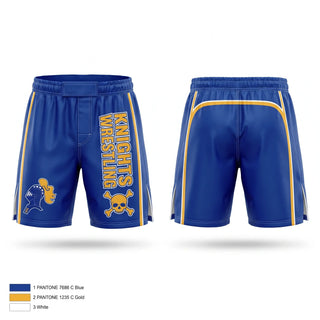Fight Shorts, Castle Lady Knights, Wrestling, Teamtime, Team time, sublimation, custom sports apparel, team uniforms, spirit wear, spiritwear, sports uniforms, custom shirts, team store, custom team store, fundraiser sports, apparel fundraiser