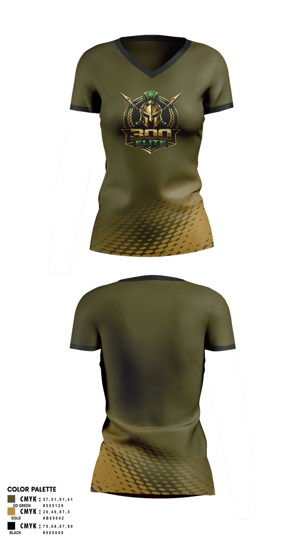 Womens Short Sleeve Vneck Shirt, 300 Elite, , Teamtime, Team time, sublimation, custom sports apparel, team uniforms, spirit wear, spiritwear, sports uniforms, custom shirts, team store, custom team store, fundraiser sports, apparel fundraiser