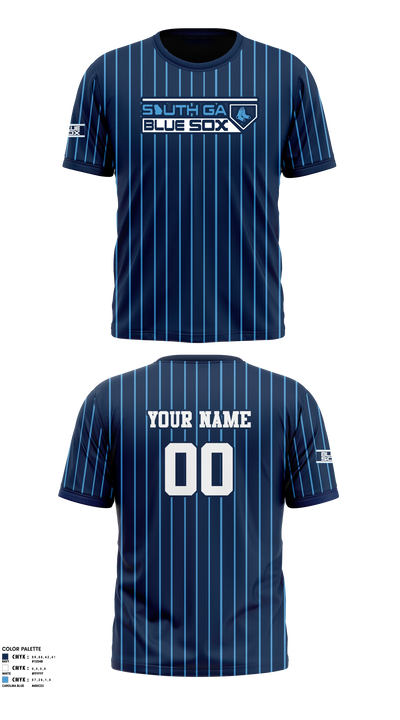 South GA Blue Sox Old School Cotton Shirt - 5