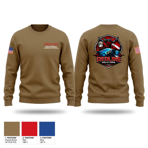 Crew Neck Sweatshirt, Redline Solutions LLC, Fire Department, Teamtime, Team time, sublimation, custom sports apparel, team uniforms, spirit wear, spiritwear, sports uniforms, custom shirts, team store, custom team store, fundraiser sports, apparel fundraiser