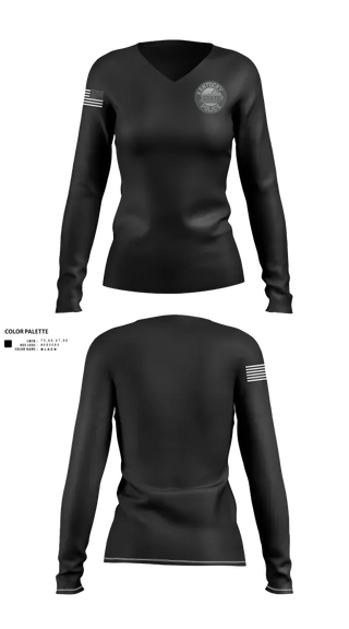 Womens Long Sleeve Vneck Shirt, Kentucky State Police Post 9, Police, Teamtime, Team time, sublimation, custom sports apparel, team uniforms, spirit wear, spiritwear, sports uniforms, custom shirts, team store, custom team store, fundraiser sports, apparel fundraiser