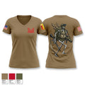 HHC 223rd Engineer Battalion Women's Short Sleeve V-neck Shirt - 1