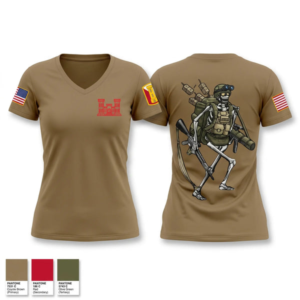 Womens Short Sleeve Vneck Shirt, HHC 223rd Engineer Battalion, Army, Teamtime, Team time, sublimation, custom sports apparel, team uniforms, spirit wear, spiritwear, sports uniforms, custom shirts, team store, custom team store, fundraiser sports, apparel fundraiser