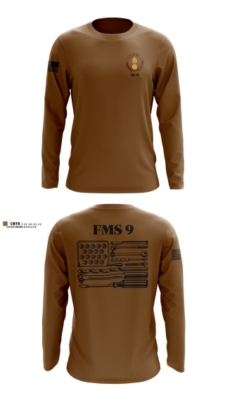 Long Sleeve Performance Shirt, FMS #9, Army, Teamtime, Team time, sublimation, custom sports apparel, team uniforms, spirit wear, spiritwear, sports uniforms, custom shirts, team store, custom team store, fundraiser sports, apparel fundraiser