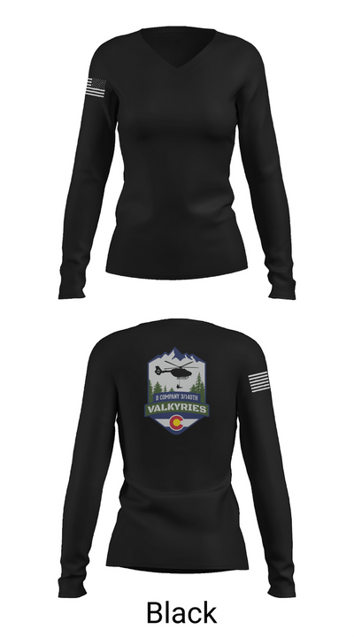 D Co 3-140th AVN 89038545 Women's Long Sleeve V-neck Shirt - 35