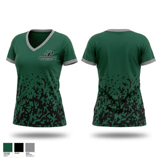 Womens Short Sleeve Vneck Shirt, Huntington University, Cheer, Teamtime, Team time, sublimation, custom sports apparel, team uniforms, spirit wear, spiritwear, sports uniforms, custom shirts, team store, custom team store, fundraiser sports, apparel fundraiser