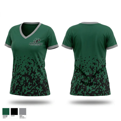 Huntington University Women's Short Sleeve V-neck Shirt - 1