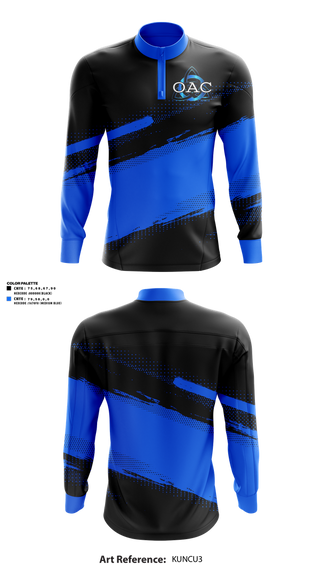 Quarter Zip Jacket, OA Cheerleading, Cheer, Teamtime, Team time, sublimation, custom sports apparel, team uniforms, spirit wear, spiritwear, sports uniforms, custom shirts, team store, custom team store, fundraiser sports, apparel fundraiser