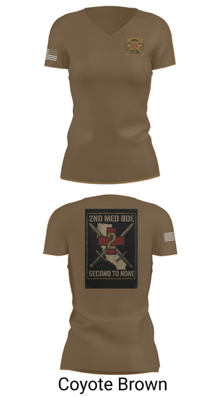 Womens Short Sleeve Vneck Shirt, 2nd Medical Brigade, , Teamtime, Team time, sublimation, custom sports apparel, team uniforms, spirit wear, spiritwear, sports uniforms, custom shirts, team store, custom team store, fundraiser sports, apparel fundraiser
