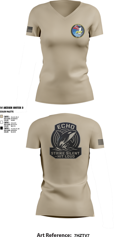 BMU1 70801816 Women's Short Sleeve V-neck Shirt - 3