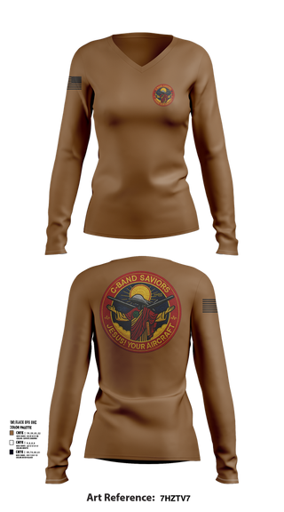 Womens Long Sleeve Vneck Shirt, 174th, , Teamtime, Team time, sublimation, custom sports apparel, team uniforms, spirit wear, spiritwear, sports uniforms, custom shirts, team store, custom team store, fundraiser sports, apparel fundraiser