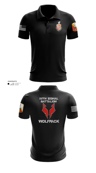 Short Sleeve Performance Polo, 56th Signal Battalion, Army, Teamtime, Team time, sublimation, custom sports apparel, team uniforms, spirit wear, spiritwear, sports uniforms, custom shirts, team store, custom team store, fundraiser sports, apparel fundraiser