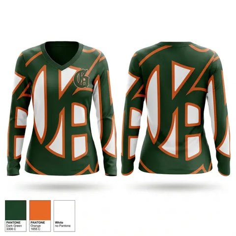 Womens Long Sleeve Vneck Shirt, Gravel Baseball, Baseball, Teamtime, Team time, sublimation, custom sports apparel, team uniforms, spirit wear, spiritwear, sports uniforms, custom shirts, team store, custom team store, fundraiser sports, apparel fundraiser