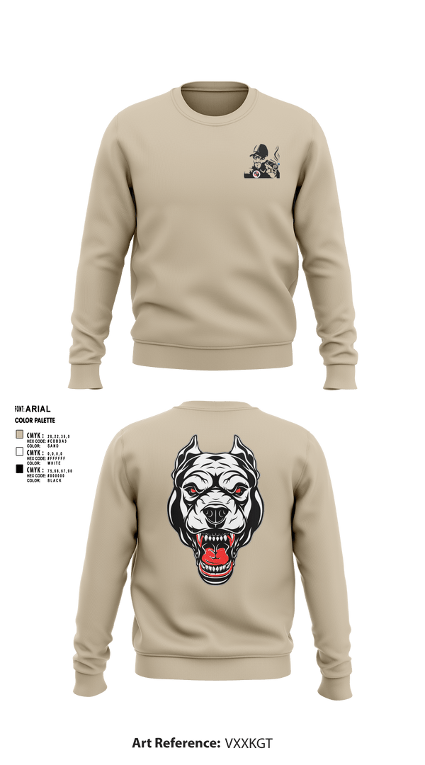 Crew Neck Sweatshirt, Oscar Golf Charlie Tango, Army, Teamtime, Team time, sublimation, custom sports apparel, team uniforms, spirit wear, spiritwear, sports uniforms, custom shirts, team store, custom team store, fundraiser sports, apparel fundraiser