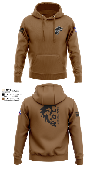 Hoodie, Wolf Combatives, Army, Teamtime, Team time, sublimation, custom sports apparel, team uniforms, spirit wear, spiritwear, sports uniforms, custom shirts, team store, custom team store, fundraiser sports, apparel fundraiser