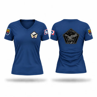 Womens Short Sleeve Vneck Shirt, ROTC, Army, Teamtime, Team time, sublimation, custom sports apparel, team uniforms, spirit wear, spiritwear, sports uniforms, custom shirts, team store, custom team store, fundraiser sports, apparel fundraiser