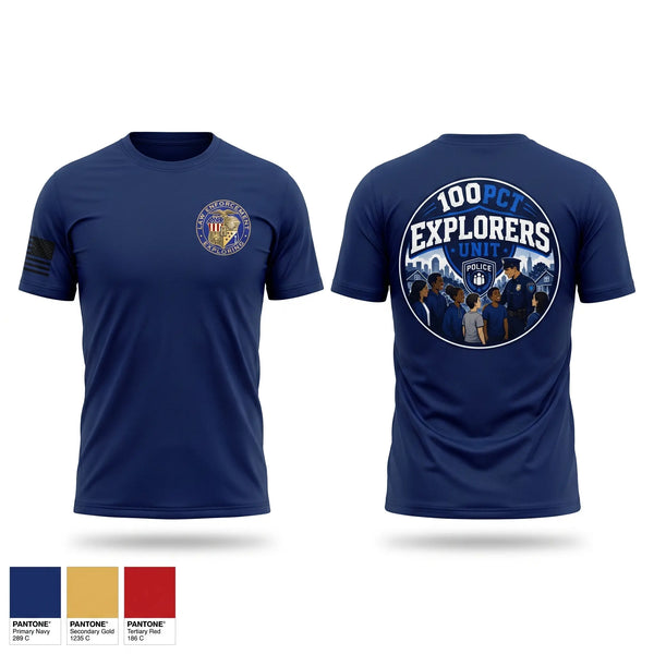 Short Sleeve Performance Shirt, NYPD explorer unit, Police, Teamtime, Team time, sublimation, custom sports apparel, team uniforms, spirit wear, spiritwear, sports uniforms, custom shirts, team store, custom team store, fundraiser sports, apparel fundraiser