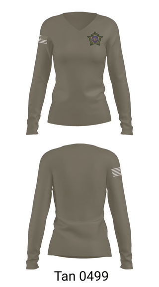 Womens Long Sleeve Vneck Shirt, Grayson County Sheriff's Office, Police, Teamtime, Team time, sublimation, custom sports apparel, team uniforms, spirit wear, spiritwear, sports uniforms, custom shirts, team store, custom team store, fundraiser sports, apparel fundraiser