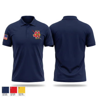 Short Sleeve Performance Polo, Ladder 41, Fire Department, Teamtime, Team time, sublimation, custom sports apparel, team uniforms, spirit wear, spiritwear, sports uniforms, custom shirts, team store, custom team store, fundraiser sports, apparel fundraiser