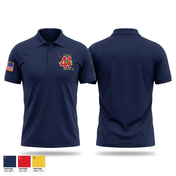 Short Sleeve Performance Polo, Ladder 41, Fire Department, Teamtime, Team time, sublimation, custom sports apparel, team uniforms, spirit wear, spiritwear, sports uniforms, custom shirts, team store, custom team store, fundraiser sports, apparel fundraiser