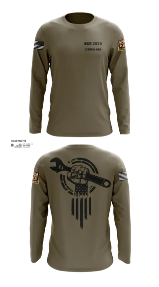 Long Sleeve Performance Shirt, 1/204th ADA, , Teamtime, Team time, sublimation, custom sports apparel, team uniforms, spirit wear, spiritwear, sports uniforms, custom shirts, team store, custom team store, fundraiser sports, apparel fundraiser