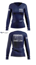 China lake fire department Women's Long Sleeve V-neck Shirt - 11