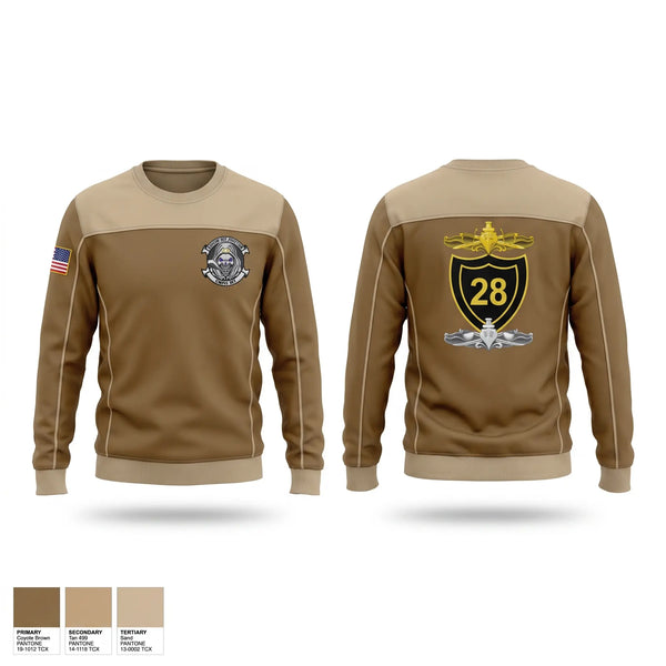 Crew Neck Sweatshirt, Destroyer Squadron 28, Navy, Teamtime, Team time, sublimation, custom sports apparel, team uniforms, spirit wear, spiritwear, sports uniforms, custom shirts, team store, custom team store, fundraiser sports, apparel fundraiser
