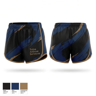 Womens Shorts, Tulsa Animal Services, , Teamtime, Team time, sublimation, custom sports apparel, team uniforms, spirit wear, spiritwear, sports uniforms, custom shirts, team store, custom team store, fundraiser sports, apparel fundraiser