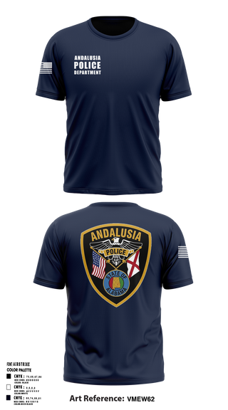 Short Sleeve Performance Shirt, Andalusia Police Department, Police, Teamtime, Team time, sublimation, custom sports apparel, team uniforms, spirit wear, spiritwear, sports uniforms, custom shirts, team store, custom team store, fundraiser sports, apparel fundraiser