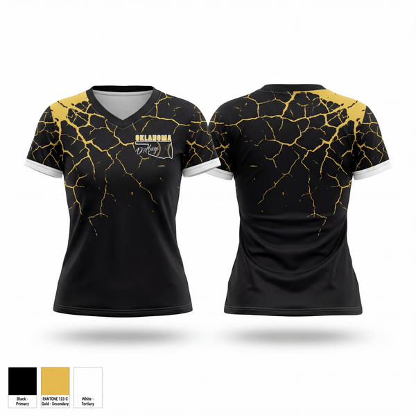 Womens Short Sleeve Vneck Shirt, Oklahoma dirtbags, Baseball, Teamtime, Team time, sublimation, custom sports apparel, team uniforms, spirit wear, spiritwear, sports uniforms, custom shirts, team store, custom team store, fundraiser sports, apparel fundraiser