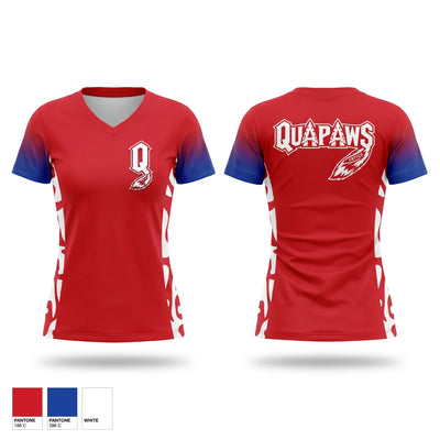 Quapaws Women's Short Sleeve V-neck Shirt - 1