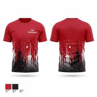 Soft Poly Tee Cotton Like Feel, Tide Volleyball, Women's Volleyball, Teamtime, Team time, sublimation, custom sports apparel, team uniforms, spirit wear, spiritwear, sports uniforms, custom shirts, team store, custom team store, fundraiser sports, apparel fundraiser