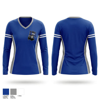 Womens Long Sleeve Vneck Shirt, Wilkinsburg Twerps, , Teamtime, Team time, sublimation, custom sports apparel, team uniforms, spirit wear, spiritwear, sports uniforms, custom shirts, team store, custom team store, fundraiser sports, apparel fundraiser