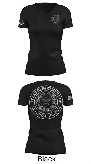 Womens Short Sleeve Vneck Shirt, Texas Department of Criminal Justice, , Teamtime, Team time, sublimation, custom sports apparel, team uniforms, spirit wear, spiritwear, sports uniforms, custom shirts, team store, custom team store, fundraiser sports, apparel fundraiser