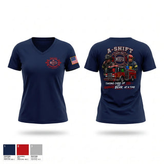 Womens Short Sleeve Vneck Shirt, Mars Hill, Fire Department, Teamtime, Team time, sublimation, custom sports apparel, team uniforms, spirit wear, spiritwear, sports uniforms, custom shirts, team store, custom team store, fundraiser sports, apparel fundraiser