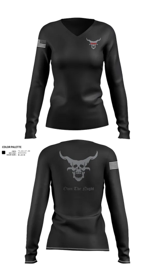 Womens Long Sleeve Vneck Shirt, OTN, , Teamtime, Team time, sublimation, custom sports apparel, team uniforms, spirit wear, spiritwear, sports uniforms, custom shirts, team store, custom team store, fundraiser sports, apparel fundraiser