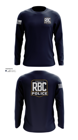 Long Sleeve Performance Shirt, Rainbow City Police Department, Police, Teamtime, Team time, sublimation, custom sports apparel, team uniforms, spirit wear, spiritwear, sports uniforms, custom shirts, team store, custom team store, fundraiser sports, apparel fundraiser