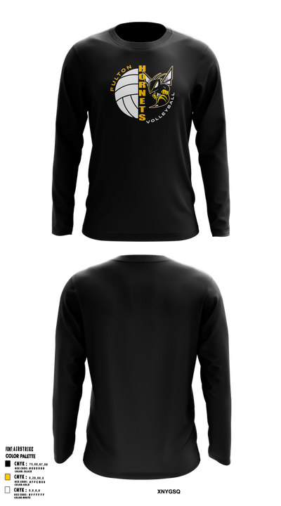 Fulton Hornets Volleyball 2109718 Long Sleeve Performance Shirt 3