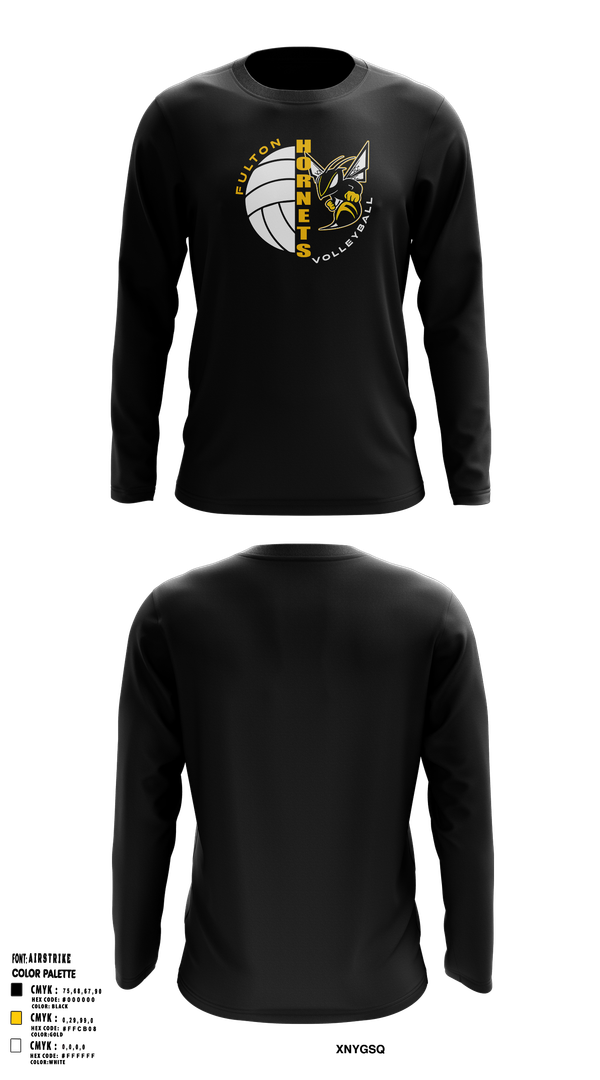 Long Sleeve Performance Shirt, Fulton Hornets Volleyball, Women's Volleyball, Teamtime, Team time, sublimation, custom sports apparel, team uniforms, spirit wear, spiritwear, sports uniforms, custom shirts, team store, custom team store, fundraiser sports, apparel fundraiser