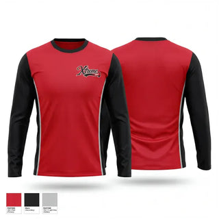 Long Sleeve Performance Shirt, Okc xtreme, Baseball, Teamtime, Team time, sublimation, custom sports apparel, team uniforms, spirit wear, spiritwear, sports uniforms, custom shirts, team store, custom team store, fundraiser sports, apparel fundraiser