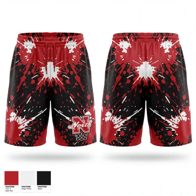 North Attleboro 13785603 Mens Reversible Basketball Shorts - 1