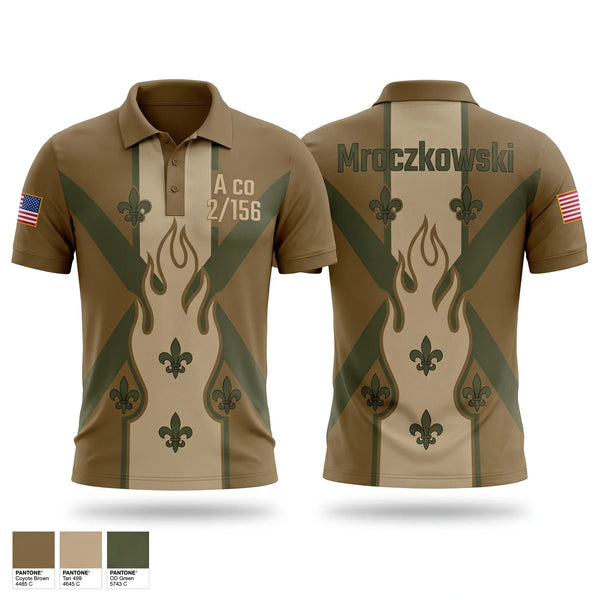 Short Sleeve Performance Polo, A co 2-156, National Guard, Teamtime, Team time, sublimation, custom sports apparel, team uniforms, spirit wear, spiritwear, sports uniforms, custom shirts, team store, custom team store, fundraiser sports, apparel fundraiser