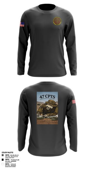 Long Sleeve Performance Shirt, 47 CPTS, Air Force, Teamtime, Team time, sublimation, custom sports apparel, team uniforms, spirit wear, spiritwear, sports uniforms, custom shirts, team store, custom team store, fundraiser sports, apparel fundraiser