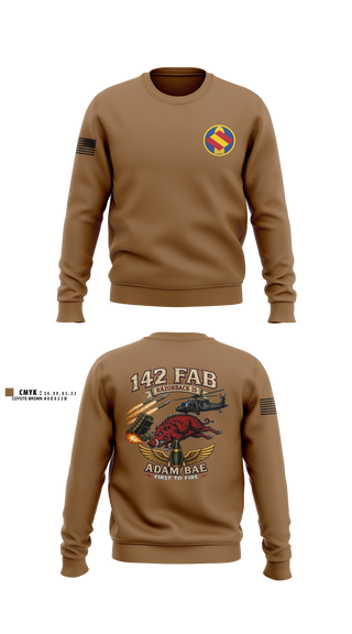 Crew Neck Sweatshirt, 142nd, Army, Teamtime, Team time, sublimation, custom sports apparel, team uniforms, spirit wear, spiritwear, sports uniforms, custom shirts, team store, custom team store, fundraiser sports, apparel fundraiser