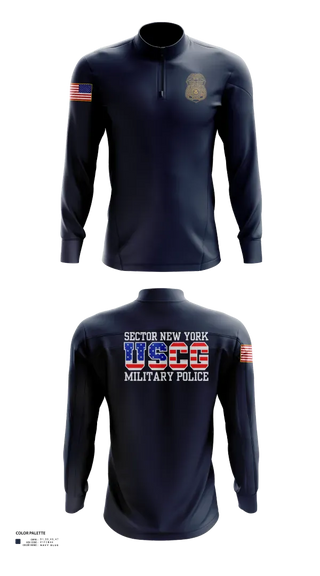 Quarter Zip Jacket, Sector New York Security Forces, Coast Guard, Teamtime, Team time, sublimation, custom sports apparel, team uniforms, spirit wear, spiritwear, sports uniforms, custom shirts, team store, custom team store, fundraiser sports, apparel fundraiser