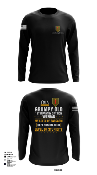 Long Sleeve Performance Shirt, 1st Infantry Division, , Teamtime, Team time, sublimation, custom sports apparel, team uniforms, spirit wear, spiritwear, sports uniforms, custom shirts, team store, custom team store, fundraiser sports, apparel fundraiser
