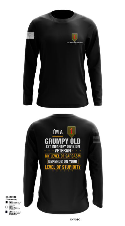 1st Infantry Division 23102862 Long Sleeve Performance Shirt 22