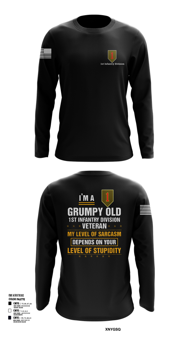 Long Sleeve Performance Shirt, 1st Infantry Division, , Teamtime, Team time, sublimation, custom sports apparel, team uniforms, spirit wear, spiritwear, sports uniforms, custom shirts, team store, custom team store, fundraiser sports, apparel fundraiser