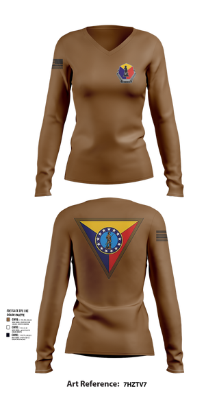 Womens Long Sleeve Vneck Shirt, MDARNG TRAINING CENTER, , Teamtime, Team time, sublimation, custom sports apparel, team uniforms, spirit wear, spiritwear, sports uniforms, custom shirts, team store, custom team store, fundraiser sports, apparel fundraiser
